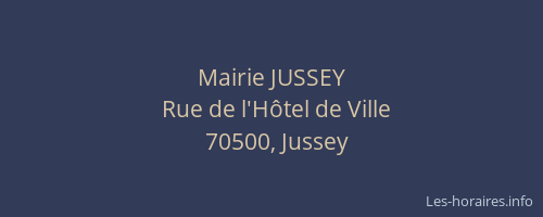 Mairie JUSSEY