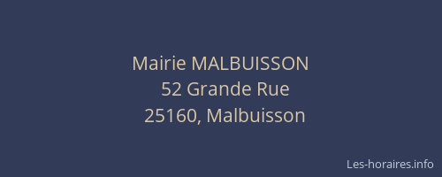 Mairie MALBUISSON