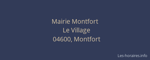 Mairie Montfort