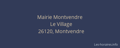Mairie Montvendre