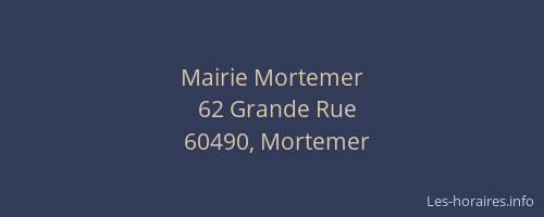 Mairie Mortemer