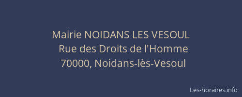 Mairie NOIDANS LES VESOUL