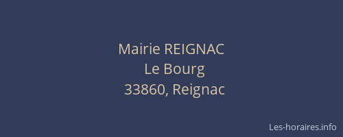 Mairie REIGNAC