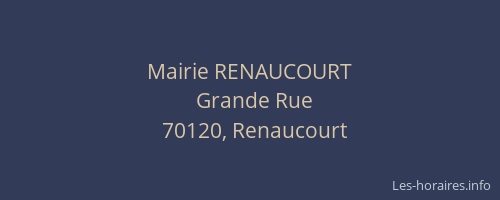 Mairie RENAUCOURT