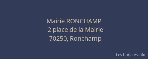 Mairie RONCHAMP