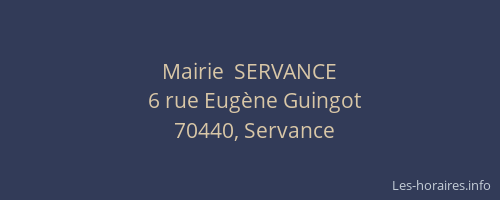 Mairie  SERVANCE