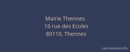 Mairie Thennes