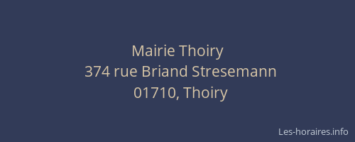 Mairie Thoiry