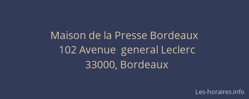 Maison de la Presse Bordeaux