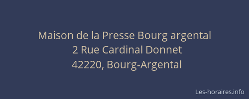 Maison de la Presse Bourg argental