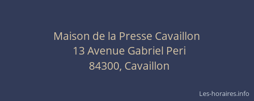 Maison de la Presse Cavaillon
