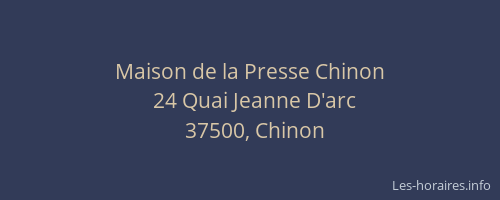 Maison de la Presse Chinon