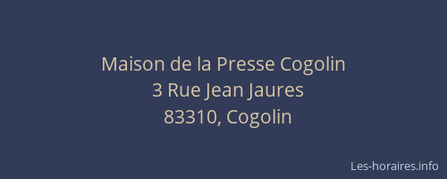 Maison de la Presse Cogolin