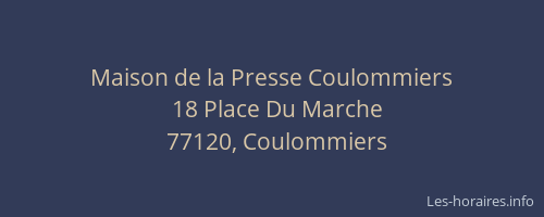 Maison de la Presse Coulommiers