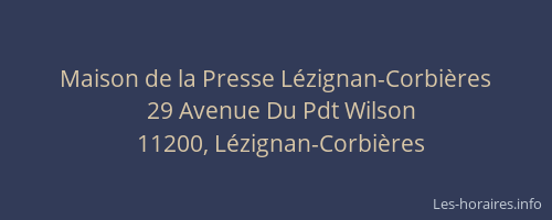 Maison de la Presse Lézignan-Corbières