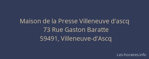 Maison de la Presse Villeneuve d'ascq