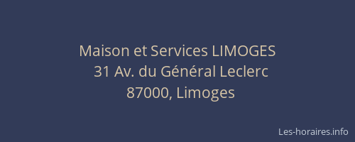 Maison et Services LIMOGES