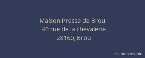 Maison Presse de Brou