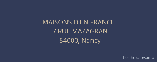 MAISONS D EN FRANCE
