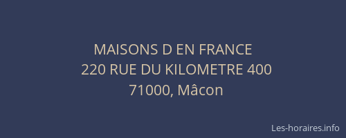 MAISONS D EN FRANCE