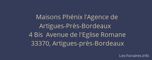 Maisons Phénix l'Agence de Artigues-Près-Bordeaux