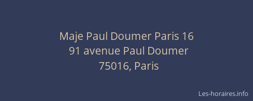 Maje Paul Doumer Paris 16