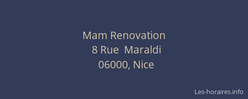 Mam Renovation