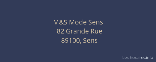 M&S Mode Sens