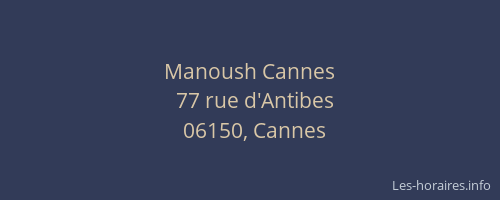 Manoush Cannes