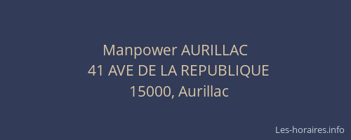 Manpower AURILLAC