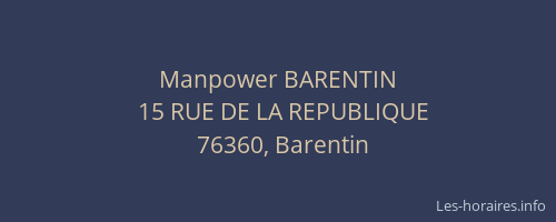 Manpower BARENTIN