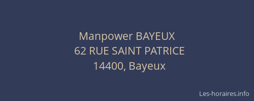 Manpower BAYEUX