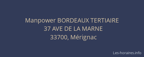 Manpower BORDEAUX TERTIAIRE