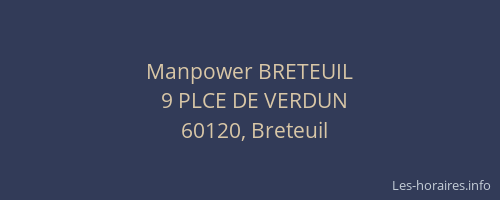 Manpower BRETEUIL