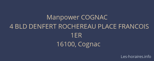 Manpower COGNAC