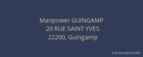 Manpower GUINGAMP