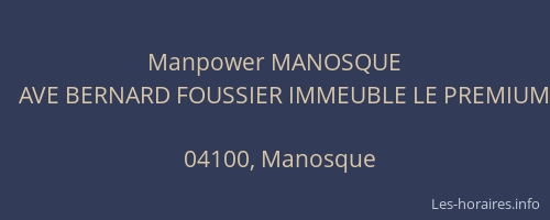 Manpower MANOSQUE