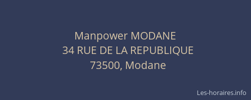 Manpower MODANE
