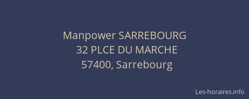 Manpower SARREBOURG