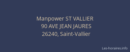 Manpower ST VALLIER