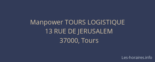 Manpower TOURS LOGISTIQUE