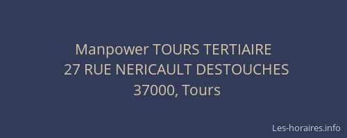 Manpower TOURS TERTIAIRE