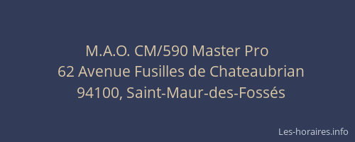 M.A.O. CM/590 Master Pro