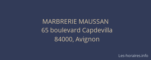 MARBRERIE MAUSSAN