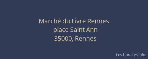 Marché du Livre Rennes