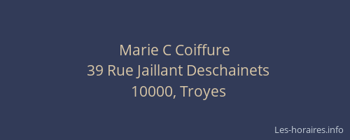 Marie C Coiffure