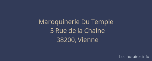 Maroquinerie Du Temple