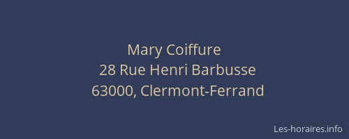 Mary Coiffure