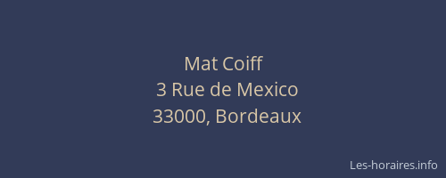 Mat Coiff