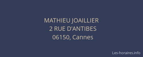 MATHIEU JOAILLIER